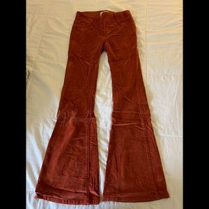 Free People Pull On Cord Flare Pant - Size 27